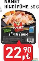 NAMET HİNDİ FÜME 60 G fiyat ve kampanya bilgisi